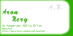 aron mery business card